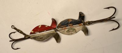 Lure: Humphries Lightning Spinner metal lure stamped 'RD.82932', 3" in length, c.1910