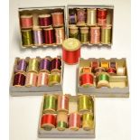 Collection Pearsalls Silk Bobbins circa early 20thc: large selection of 39x mostly Stout Silk