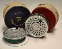 Good Hardy "Marquis#8/9" alloy trout fly reel c/w spare spool - 2 screw drum release latch, black