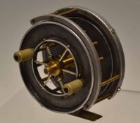 Allcock Aerial Popular 3" alloy reel: wide drum with factory half annular alloy and brass line