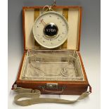 Set of Avon Match Dial scales: to weigh up to 10lbs x 4drams c/w perforated metal basket and