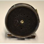 Hardy Perfect Dup. Mark II 4" alloy salmon fly reel - with nickel line guide (slight wear to the