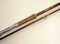 Hardy Spinning Rod: Fine Hardy "Fibalite Spinning" 10ft 2pc spinning rod, lined tip guide, alloy