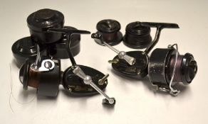 Collection of various Mitchell spinning reels and spare spools (2): good Mitchell 300 retaining most