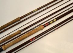 Collection of Glass Fly rods (3): Salmon Fly and 2x trout fly incl Milbro TruFly and Edgar Sealy Fly