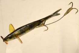 Early Percy Wadham Bait c. 1910/20: - early Wadhams Nature artificial celluloid spinning bait -
