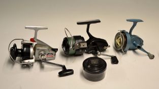 Collection of various fixed spool reels (3): Mitchell 300S c/w spare spool; Daiwa 1050 and K.P.