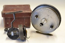 Hardy Bros Reels (2) "The Hardex No.1 Mk. III" spinning reel with half bale arm, bakelite spool, and