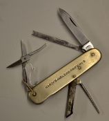 Hardy's Angler Knife: Good Hardy The Dry Fly Angler's Knife No. 3 -c/w all 8x tools to include large