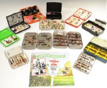 Large quantity of fishing flies and fly boxes: (11): 4x various alloy fly boxes incl 3x Wheatley