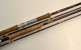 Hardy Glass Rods: Hardy "Jet" 8ft 9in 2pc fly rod, #8, with alloy screw reel fittings, lined butt