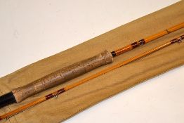 Marcus Warwick Rod: The Dart 8ft 2pc split cane fly rod, #5, black reel seat, hand written details