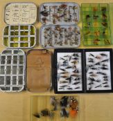 Collection of various fly tins and boxes (6): to incl 3x alloy dry fly and clip fly tins to incl a