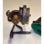 Allcocks Duplex alloy and brass pick up spinning reel with ventilated rear back plate, LHW, small