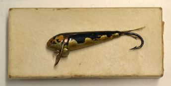 Lure: Extremely Rare Hardy Bros 'Bully Bait' wood lure 1.5", metal vane stamped Hardy Bros Alnwick