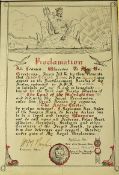 1944 Order of Neptunus Rex 'Proclamation' Certificate - HMS Vindex for crossing The Arctic Circle,