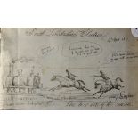 1857 South Lincolnshire Election - a cartoon depicts Great Northern Steam vs Jockeyships 'The best