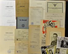 WWII Wehrmacht Doctor Gerhard Martius (1924-1998) Comprehensive Paperwork Collection - to include