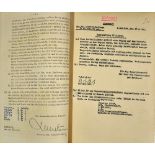 'Secret' XXXXVII Panzer Corps Document and Map Archive with Joachim Lemelsen Signed Documents - a