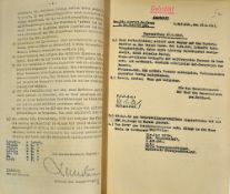 'Secret' XXXXVII Panzer Corps Document and Map Archive with Joachim Lemelsen Signed Documents - a