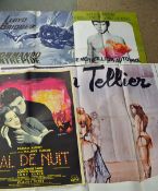 Selection of 12x French film posters from 1960s - 1970s having great artwork featuring many big