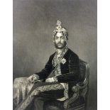 India and Punjab - Maharajah Duleep Singh c.1859 engraving a fine steel engraving by D.J. Pound