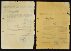 WWII - 1942 Secret Service Espionage Content Documents - for a member of Group II with