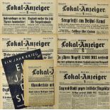 WWII 1940/1941 German Newspapers 'Lokal-Anzeiser' with reports on attacks against England, large