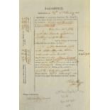 General Sir John Fraser (1760-1843) Pay Office Receipt - dated 27 Feb 1811, as Staff at Gibraltar