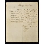 Kent - William Vane MP (1680-1734) manuscript letter canvassing support for the parliamentary