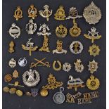 Assorted Cap Badge Selection includes Royal Marines, Royal Engineers, Tank Regiment, Royal Air