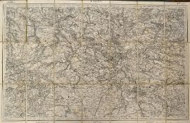 1852 Map of Paris - scale 1/520,000 with French detail, Depot de la Guerre