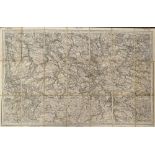 1852 Map of Paris - scale 1/520,000 with French detail, Depot de la Guerre