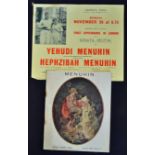 Yehudi Menuhin Concerts; Yehudi Menuhin At Royal Albert Hall Programme - March 20th 1939, An