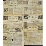 1717 onwards The Post Boy Newspaper Selection large collection of The Post Boy Newspapers, many with