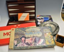 Mixed Collectables to include Glasses x4 in box plus backgammon game, Merit De