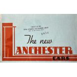 Automotive - The New Lanchester 1938 Brochure - An 8 page Brochure illustrating and detailing the
