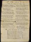 c.1730 Electioneering Song 'A New Song' - for Weddell a protégé of Sir Charles Saville (1678-1743)