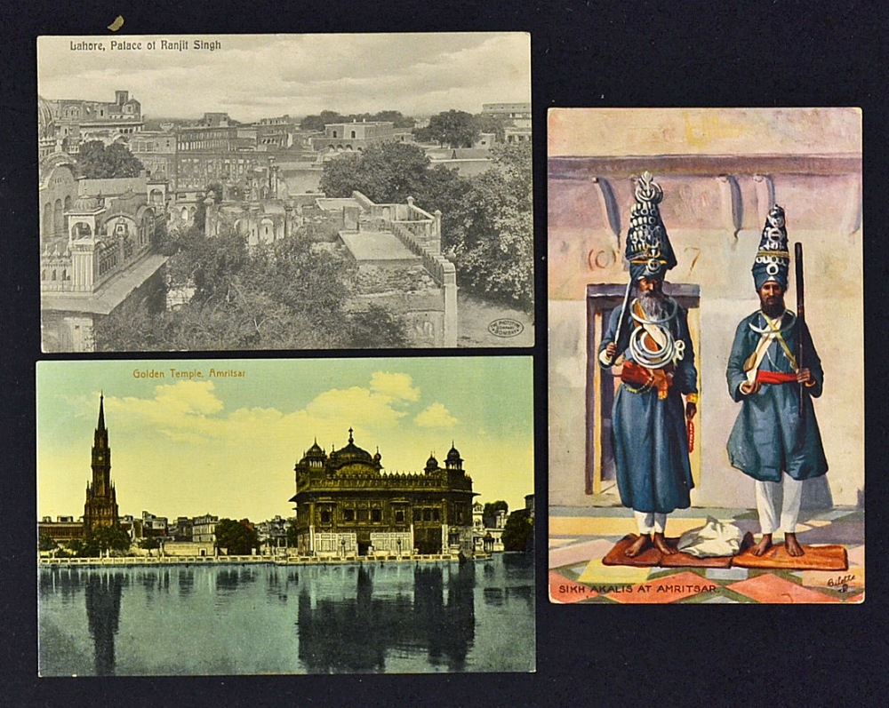 India - Sikh - Amritsar Punjab Vintage Postcard Collection 1900s vintage postcards Sikh related with - Image 2 of 2