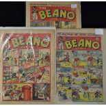 British Comics - 1940s The Beano includes 3x Early copies No. 73 1939, No. 75 1939 and No. 235