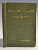 Light Motor Cars And Voiturettes - by John Henry Knight 1902 A 110 page book illustrating with