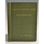 Light Motor Cars And Voiturettes - by John Henry Knight 1902 A 110 page book illustrating with