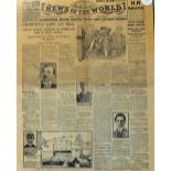 1910 News Of The World - Crippen's Life At Sea - full copy of the News of the World a special Sunday