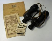 Ross Binoculars marked X7 - together with 1946 Victory Celebrations Programme, Programme for the