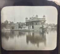 India & Punjab - Golden Temple Glass Negative - glass slide negative of the Sikh Temple at Amritsar.