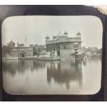 India & Punjab - Golden Temple Glass Negative - glass slide negative of the Sikh Temple at Amritsar.