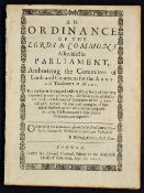 English Civil War 1647 - An Ordinance of Parliament appointing treasurers and a committee to