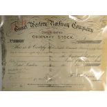 Great Western Railway Company Stock Certificate - £500 dated 1942
