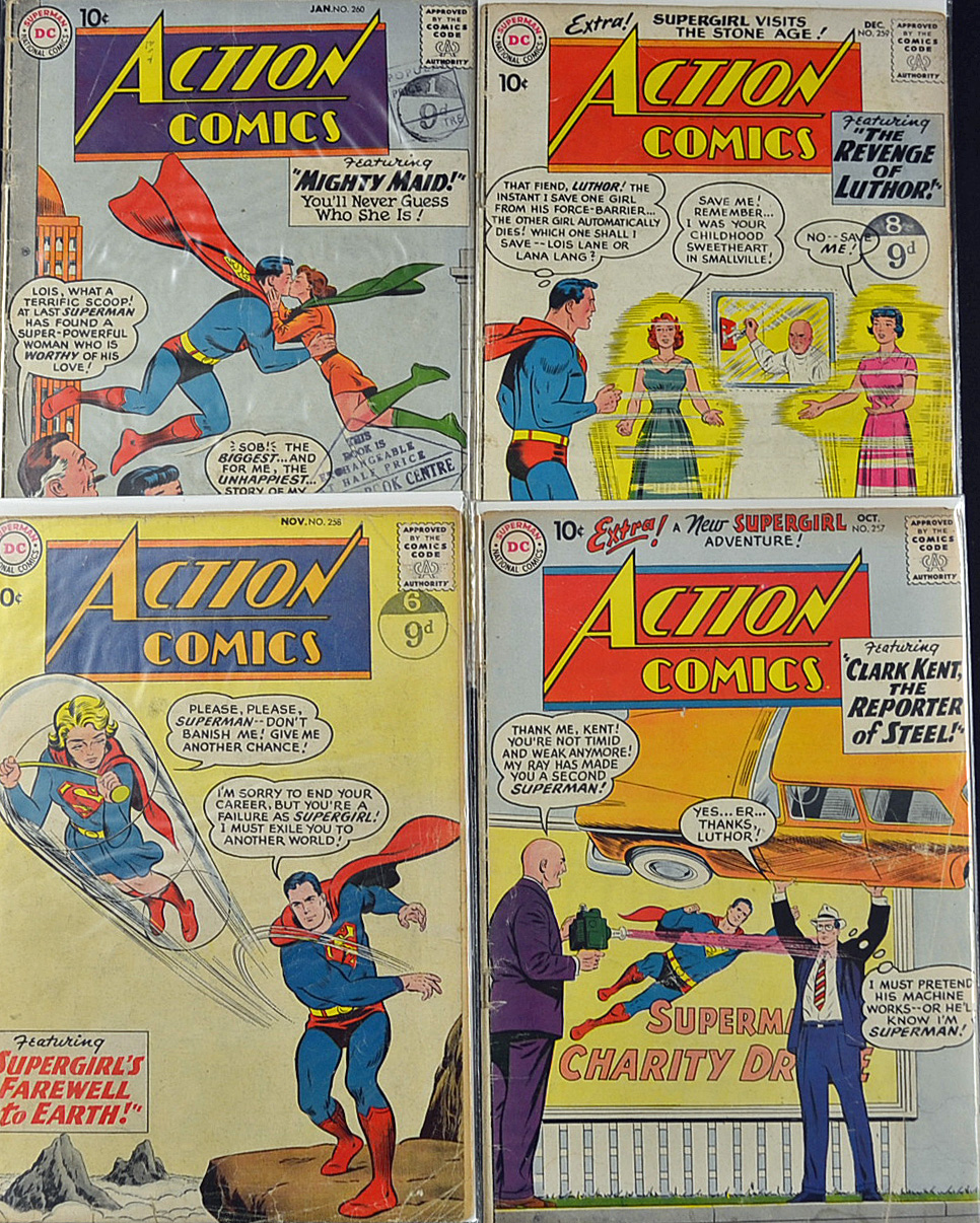 American Comics - Superman DC Publication Action Comics to include No.257, 258, 259 and 260 (4)