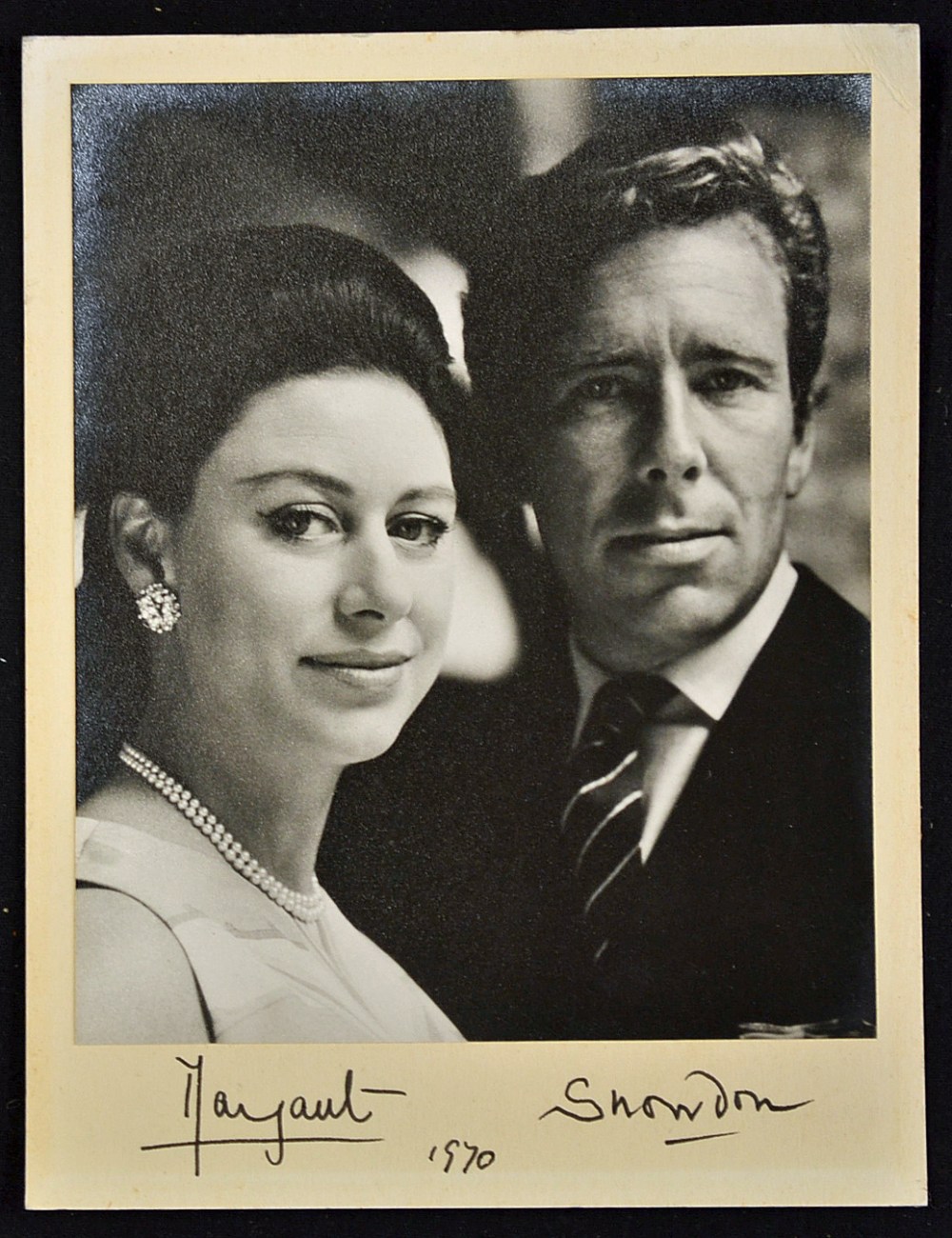 Princess Margaret - Autograph - Countess of Snowdon, younger sister of Queen Elizabeth II, signed to